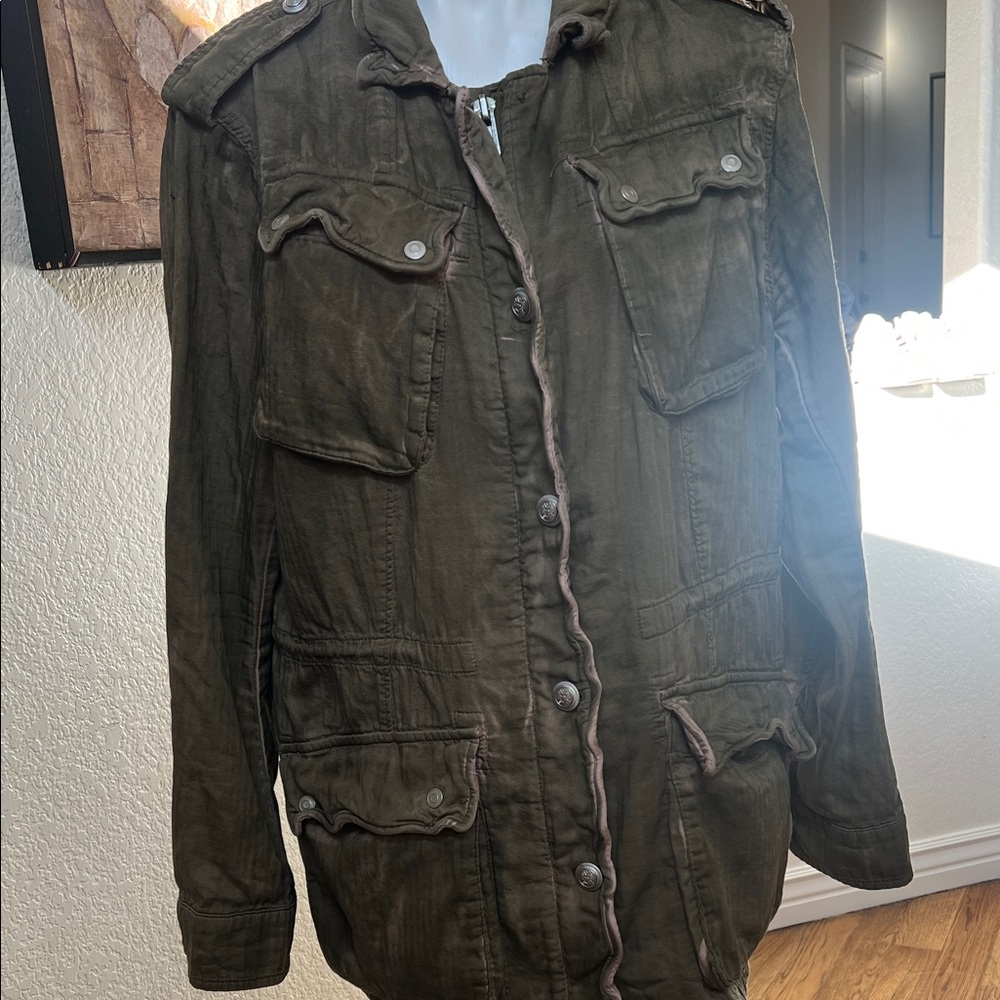 Free People Olive Utility Jacket